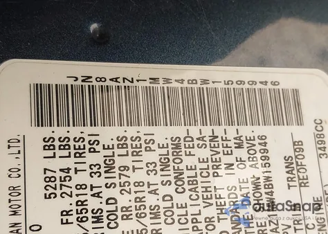 2011 Nissan Murano Sl z USA, uszkodzony, nr VIN JN8AZ1MW4BW159946